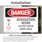 Signmission Renovation Work Do Not Enter Work Area Danger Sign, Vinyl Decal, 10in W x 7in L, 2PK OS-2PACK-DS-D-710-L-1752 - alternate 5